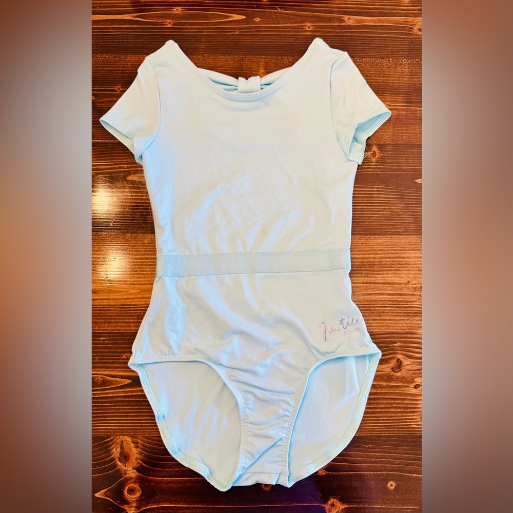Justice Aqua Blue Girls‎ Leotard Dance/Gym Bodysuit Size 7/8